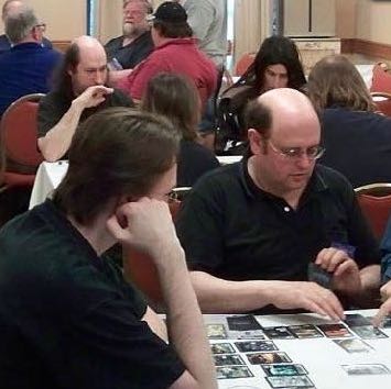 people playing tabletop games