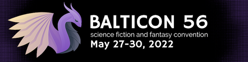 Balticon 56 with Book Wyrm logo May 27-30, 2022 Science fiction and fantasy convention