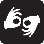 ASL-interpreted icon