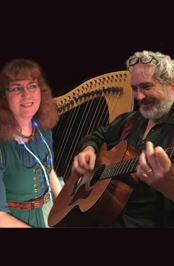 Margaret and Kristoph (with harp and guitar)
